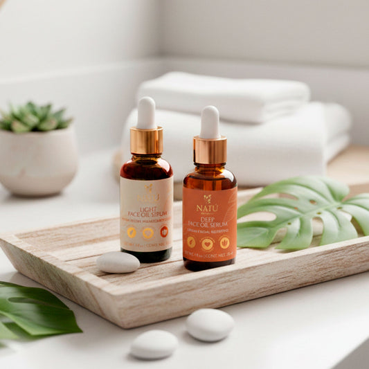 Set de Serums Faciales - Suero Facial Nutritivo & Suero Facial Humectante Ligero - Natú Botanicals MX