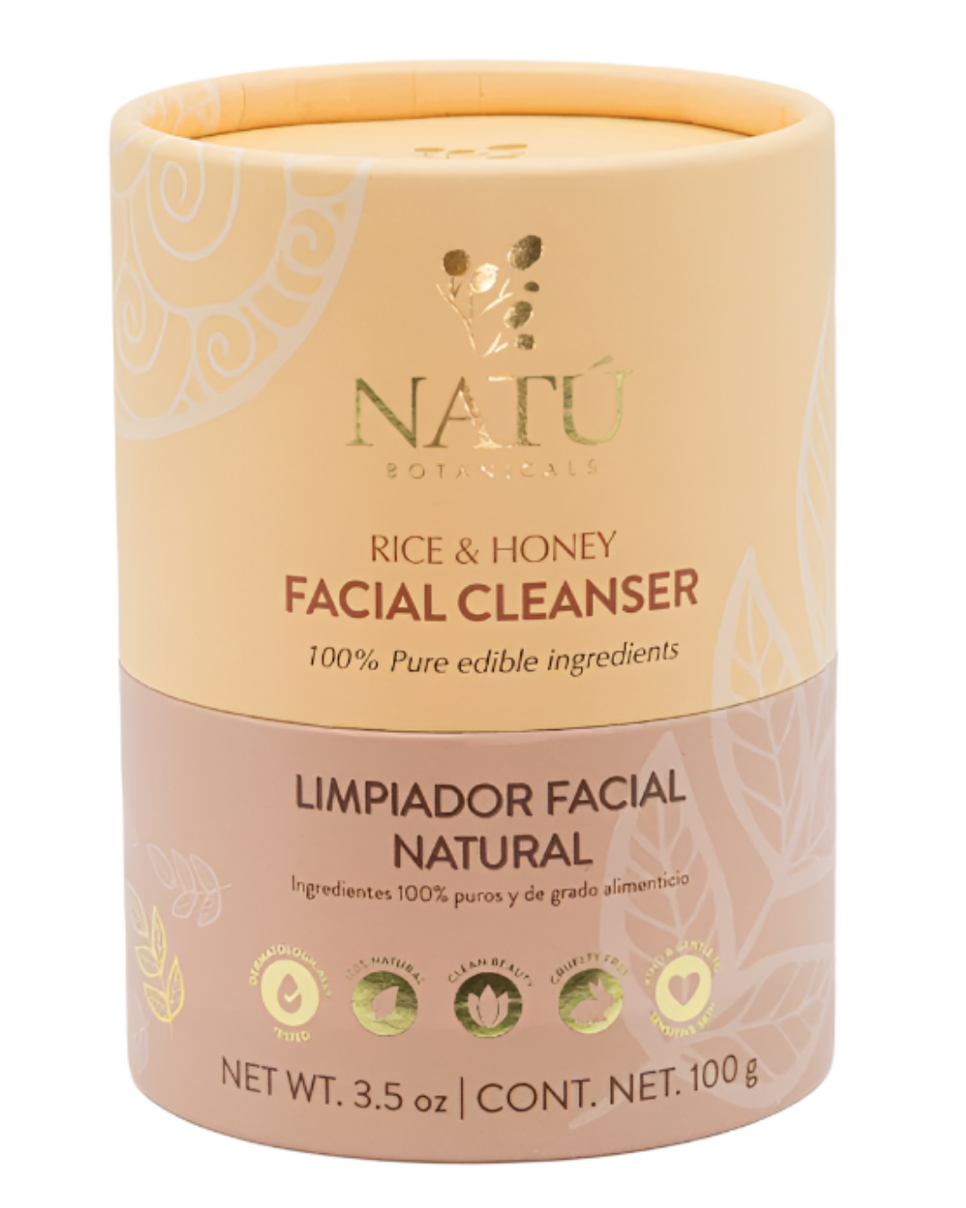 Limpiador facial en polvo de arroz y miel