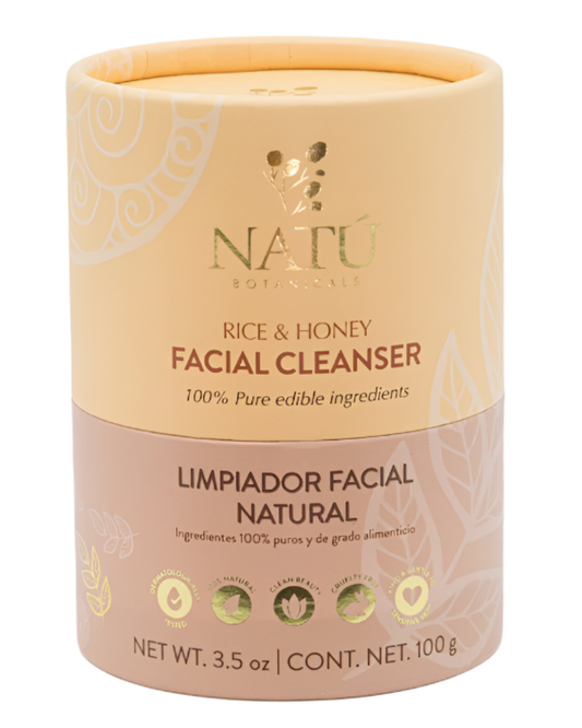Limpiador facial en polvo de arroz y miel
