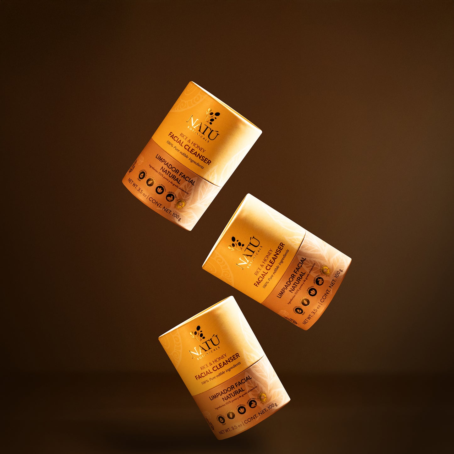 Limpiador facial en polvo de arroz y miel