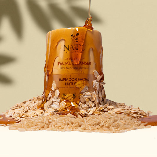 Limpiador facial en polvo de arroz y miel