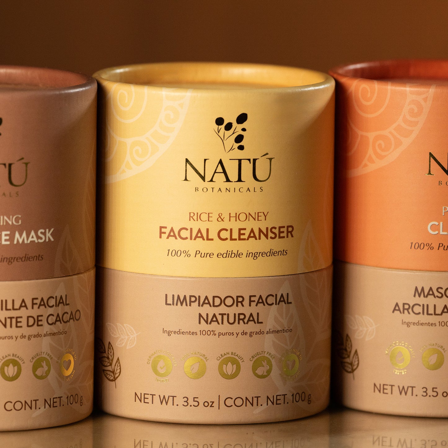 Limpiador facial en polvo de arroz y miel