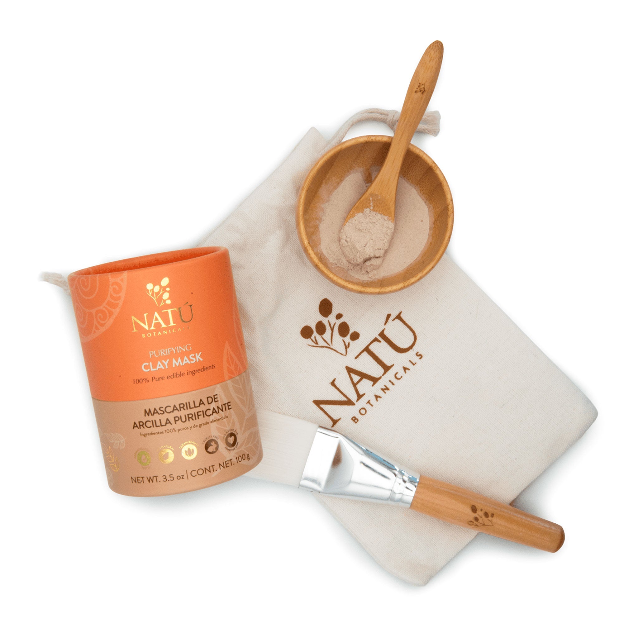 Mascarilla de Arcilla Purificante - Natú Botanicals MX