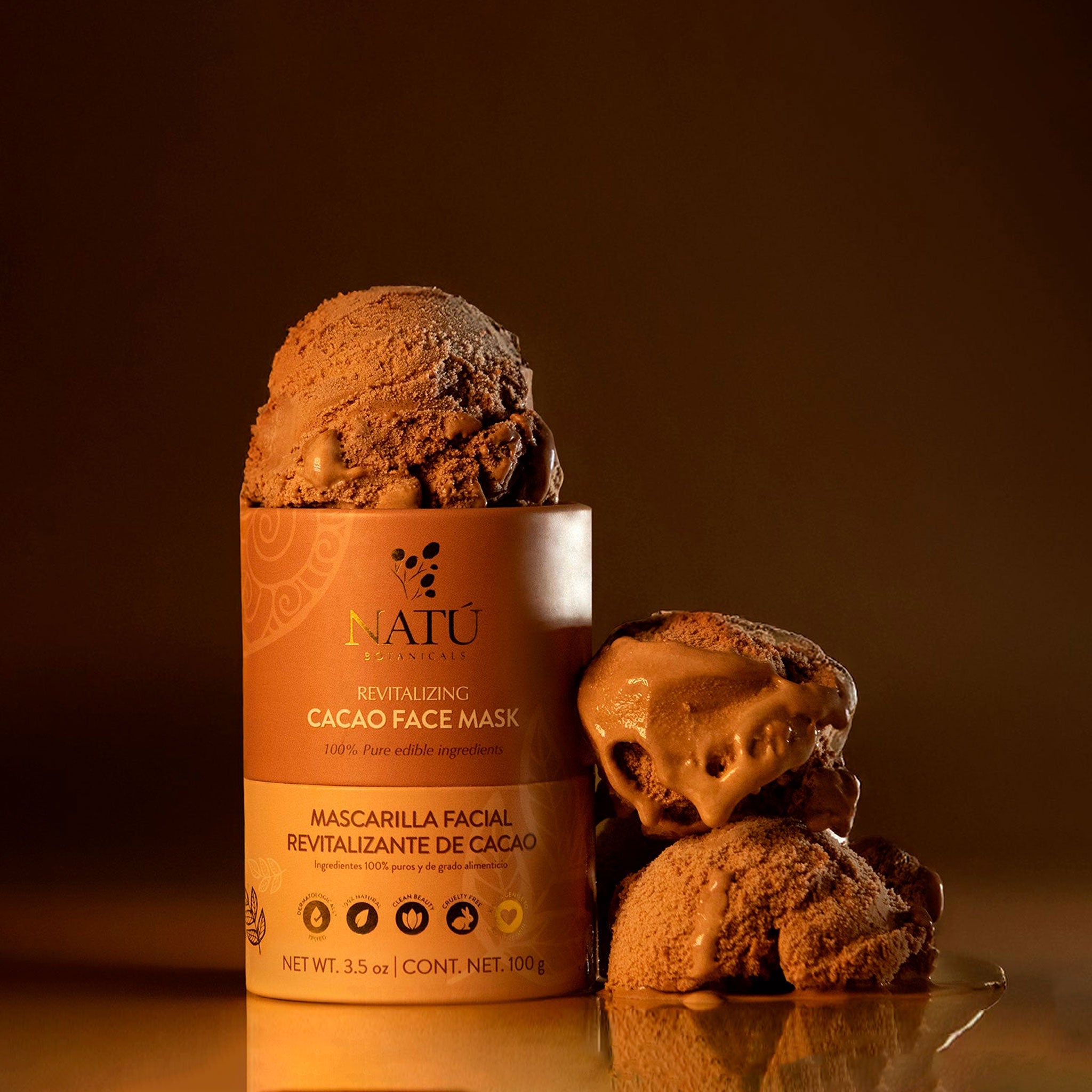 Mascarilla Facial Revitalizante de Cacao - Natú Botanicals MX
