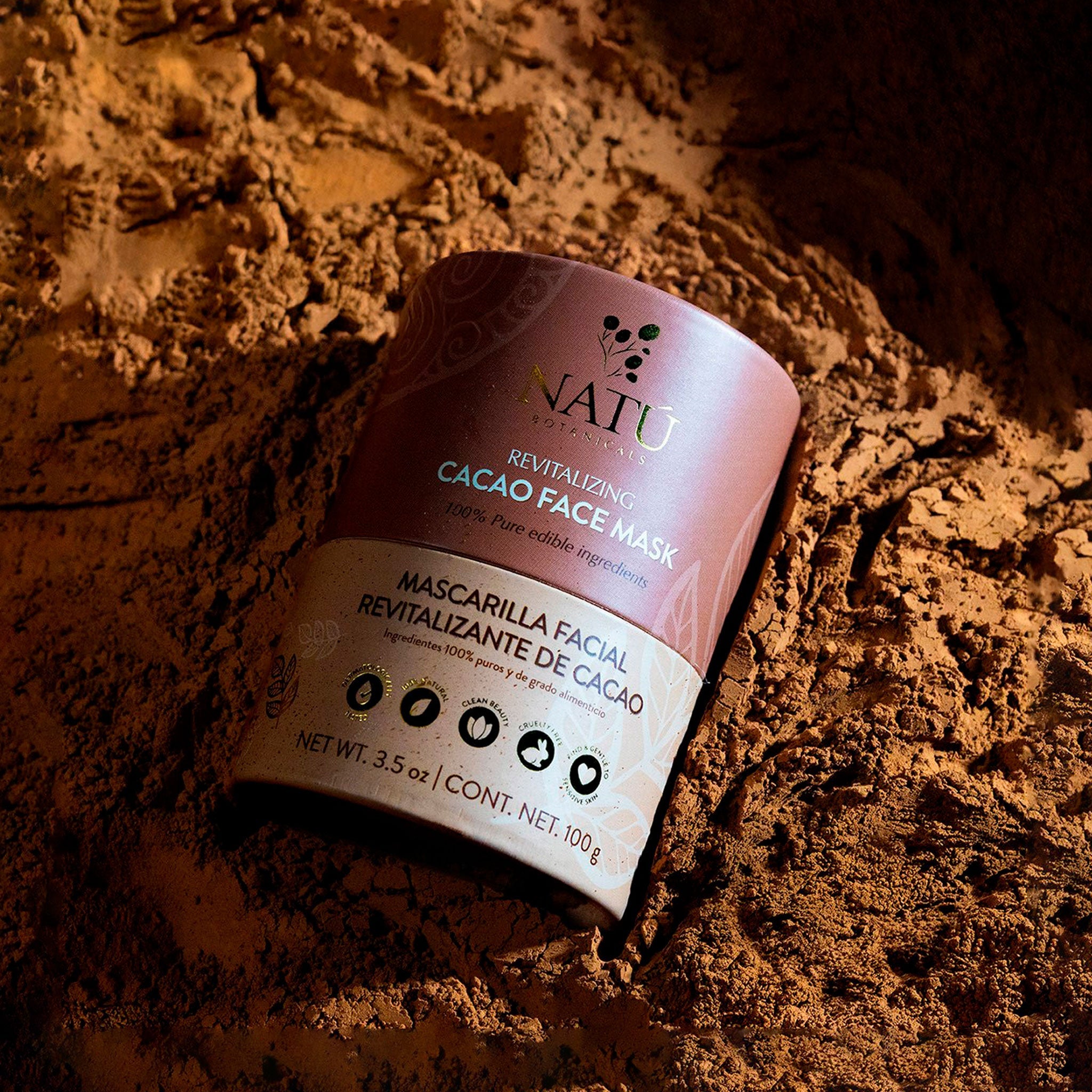 Mascarilla Facial Revitalizante de Cacao - Natú Botanicals MX