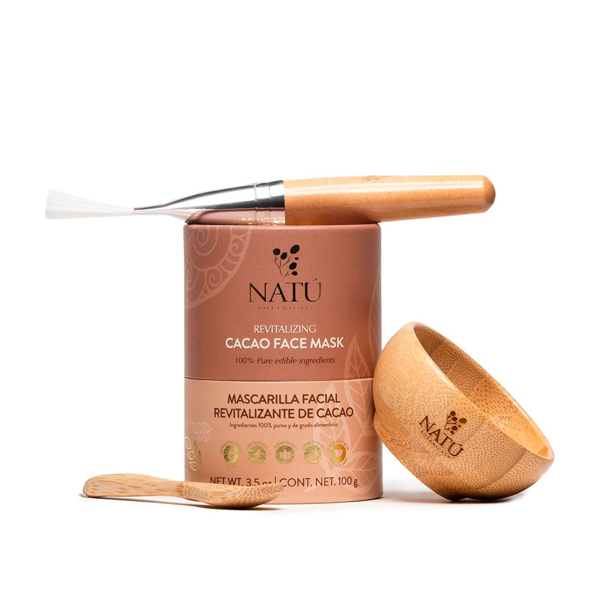 Mascarilla Facial Revitalizante de Cacao - Natú Botanicals MX