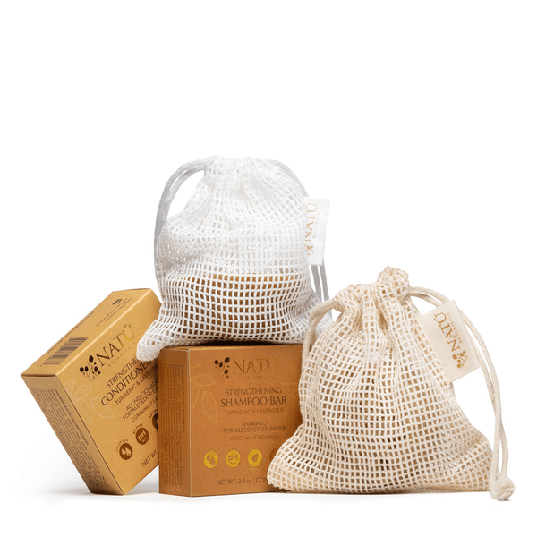 Shampoo Fortalecedor en Barra - Cúrcuma y Lavanda - Natú Botanicals MX